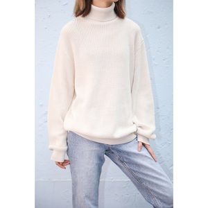 RARE! Brandy Melville Beige Cream Turtleneck Sweater